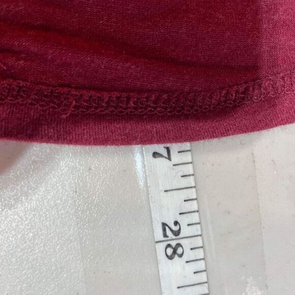 Prana Women's Cowl Neck Stretch High Low Hem Long Sleeve T-Shirt Red Size Large - Picture 8 of 8